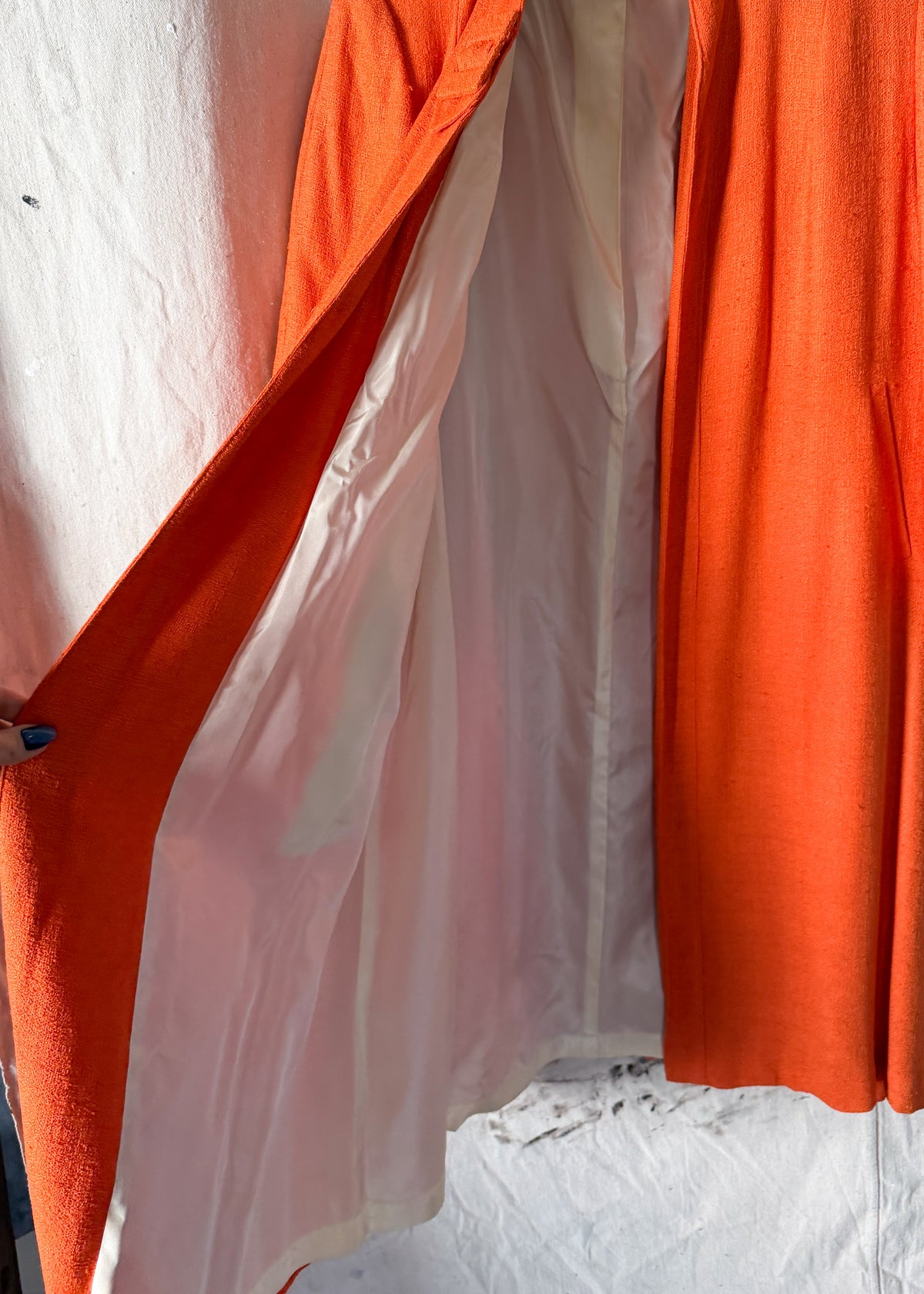 Vintage 60s Orange Swing Coat