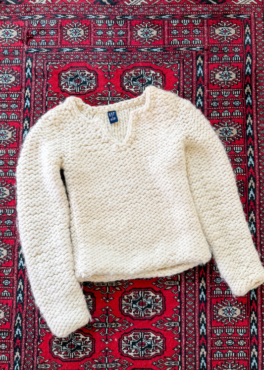 Vintage Gap Cream Chunky Knit Sweater