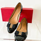 Ferragamo Varina Black Patent Leather Bow Ballet Flats (9 - 9.5)