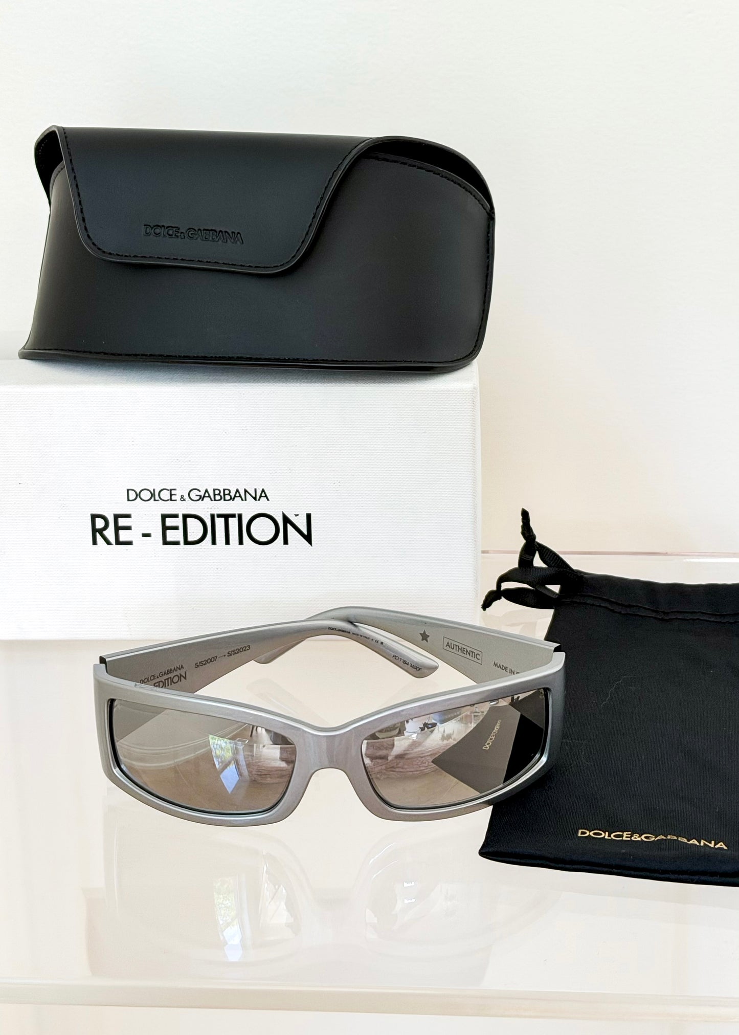 Dolce & Gabbana DG6188 Grey/Light Grey Mirrored (3415/6G) Unisex Sunglasses