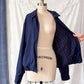 Vintage 90s Polo Ralph Lauren Classic Navy Harrington Jacket Windowpane Lining (L)