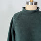 J.Crew 1988 Rollneck Heavy Cotton Pullover Sweater in Dark Green (L)