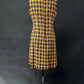 Vintage 60s Kenny Classics Golden Yellow Check Sheath Dress