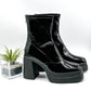 Free People Free People Double Stack Platform Black Patent Leather Boot (EU 38.5)