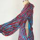 NEW Diane von Furstenberg Jaxon Blue and Red Midi Dress (M)