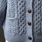 Carraig Donn Irish Knit Merino Wool Sweater Cardigan (S)