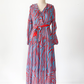 NEW Diane von Furstenberg Jaxon Blue and Red Midi Dress (M)