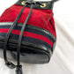 Vintage Gucci Small Ophidia Red Suede Bucket Bag Purse