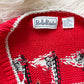 RARE Vintage 90s Belle Pointe Ohio State University Football Sloopy Knit Cardigan