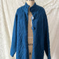 Vintage Aran Crafts Ireland Teal Blue Wool Cable Knit Cardigan Jacket (L)