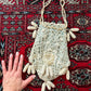 Antique Edwardian Irish Crochet Reticule Purse Sea Foam Green Lined c. 1900–1915