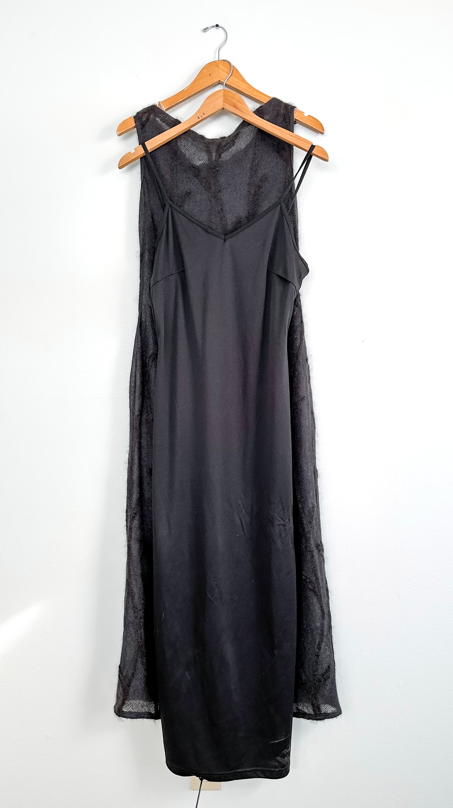 Francesca Caretti Black Mohair Maxi Dress (8)