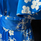 Vintage 70s Liberty House Hawaii Blue Floral Maxi Dress (M)