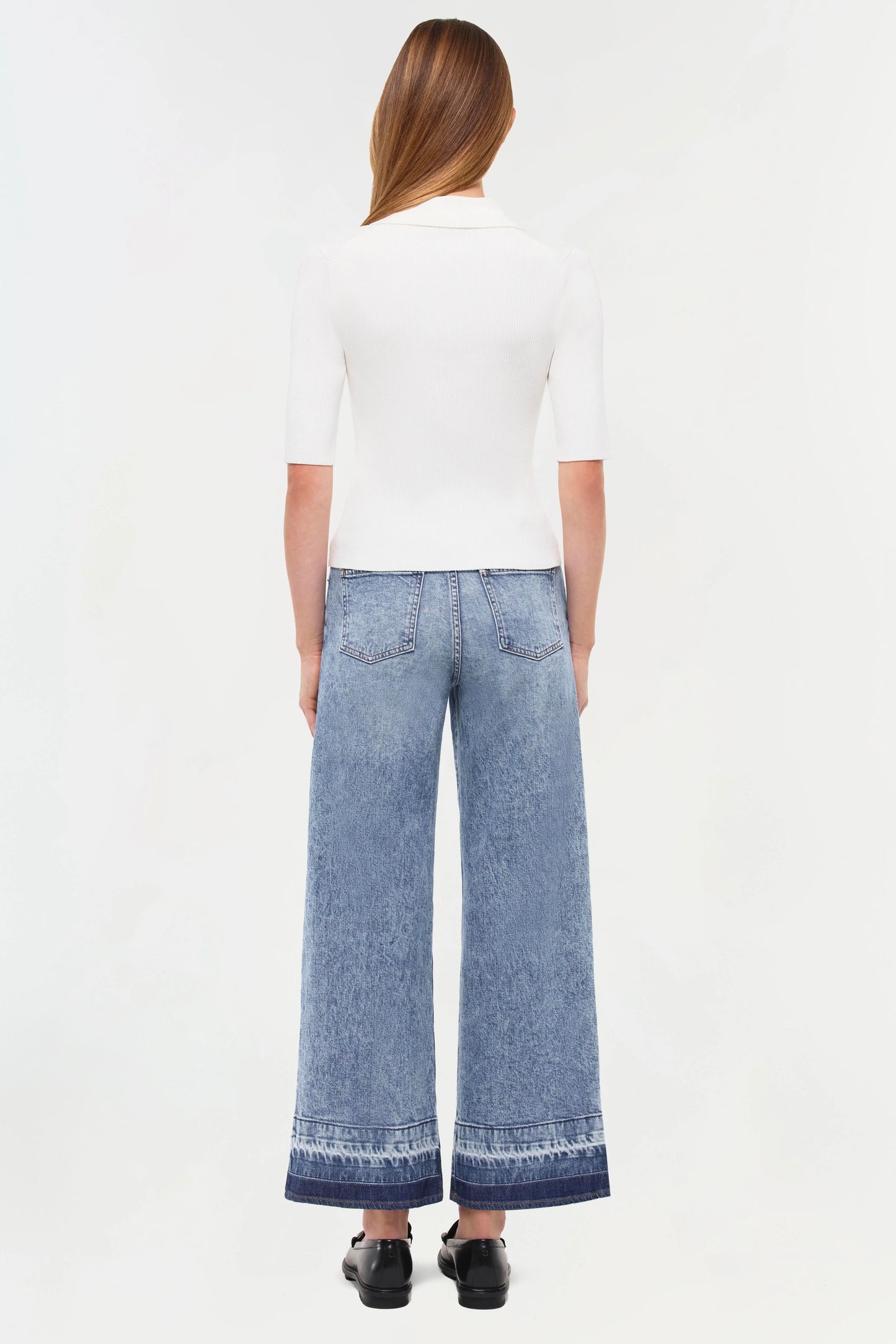 Simkai Jude Wide Leg Denim Jeans Ombre Cuff  (29 or 8)