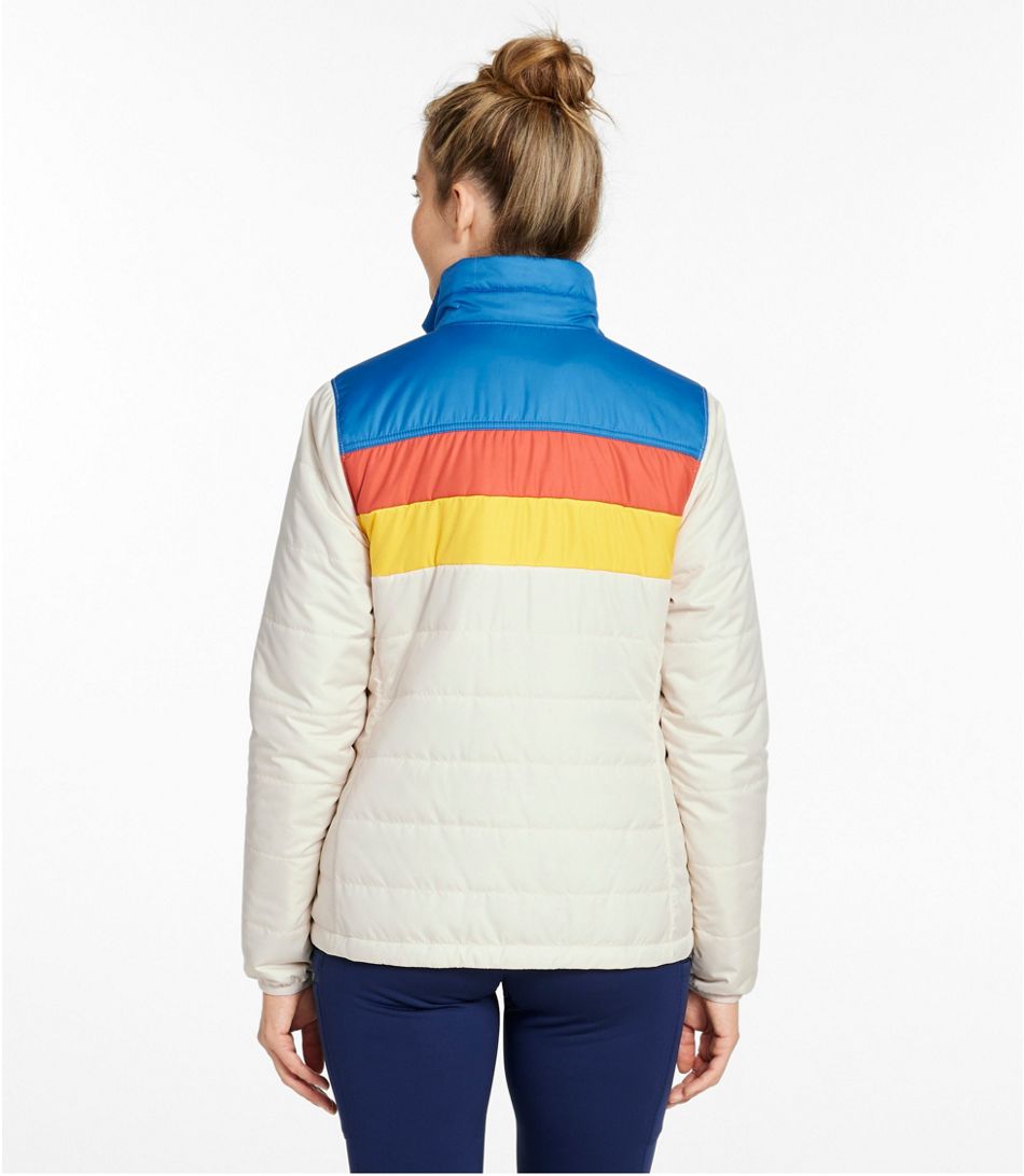 L.L.Bean Mountain Classic Colorblock Puffer Jacket in Marine Blue (L)