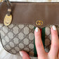 Vintage 80s Gucci Sherry Line GG Brown Shoulder Bag Purse + Gold Shoulder Chain