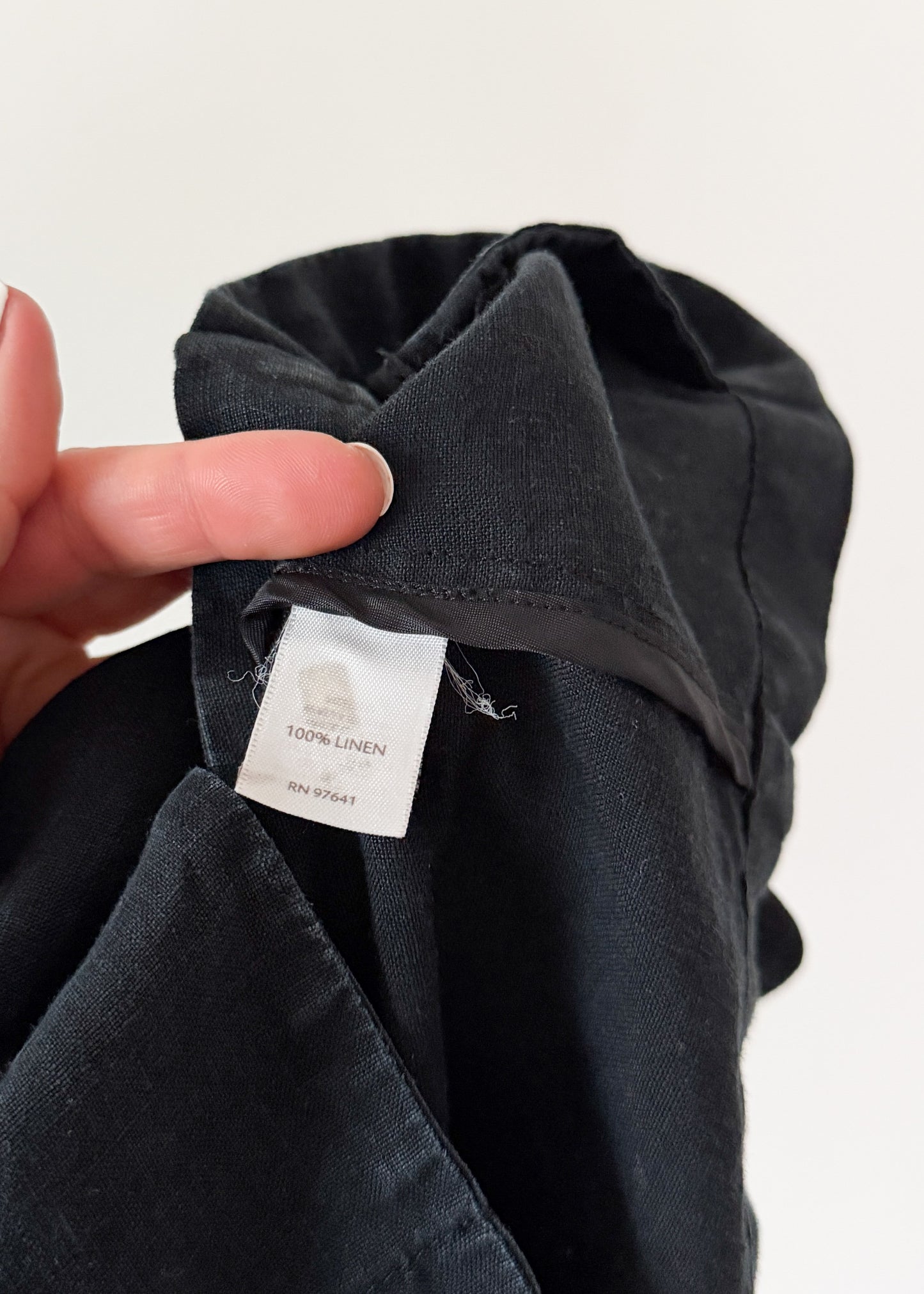 J.Jill Black Linen Summer Blazer Jacket