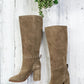 Tory Burch Contraire Suede Leather Stitched 90mm River Rock Boots (6.5)