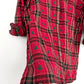 Vintage Red & Green with Metallic Gold Plaid Christmas Tree Button Down (M)