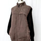 Vintage Weatherproof Chocolate Brown Knit Sleeve Contrast Jacket (M)