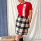 Vintage Ralph Lauren Country Tan & Black Wool Wrap Mini Skirt