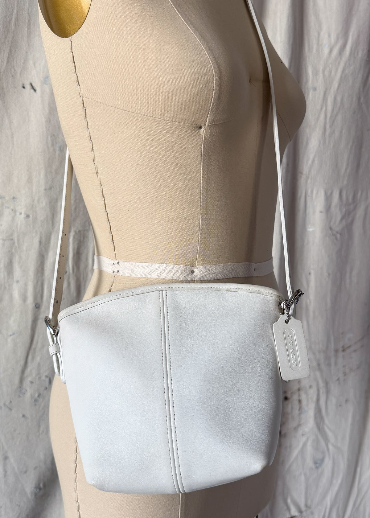 Vintage Coach Mini Soho Basket Purse in White # 4107