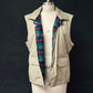 Vintage 80s Woolrich Fisherman Aesthetic Reversible Plaid Wool Canvas Utility Vest (mens L)