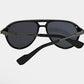 NEW VZN Frames Sainte Maxi | Onyx Black Round Aviator Sunglasses