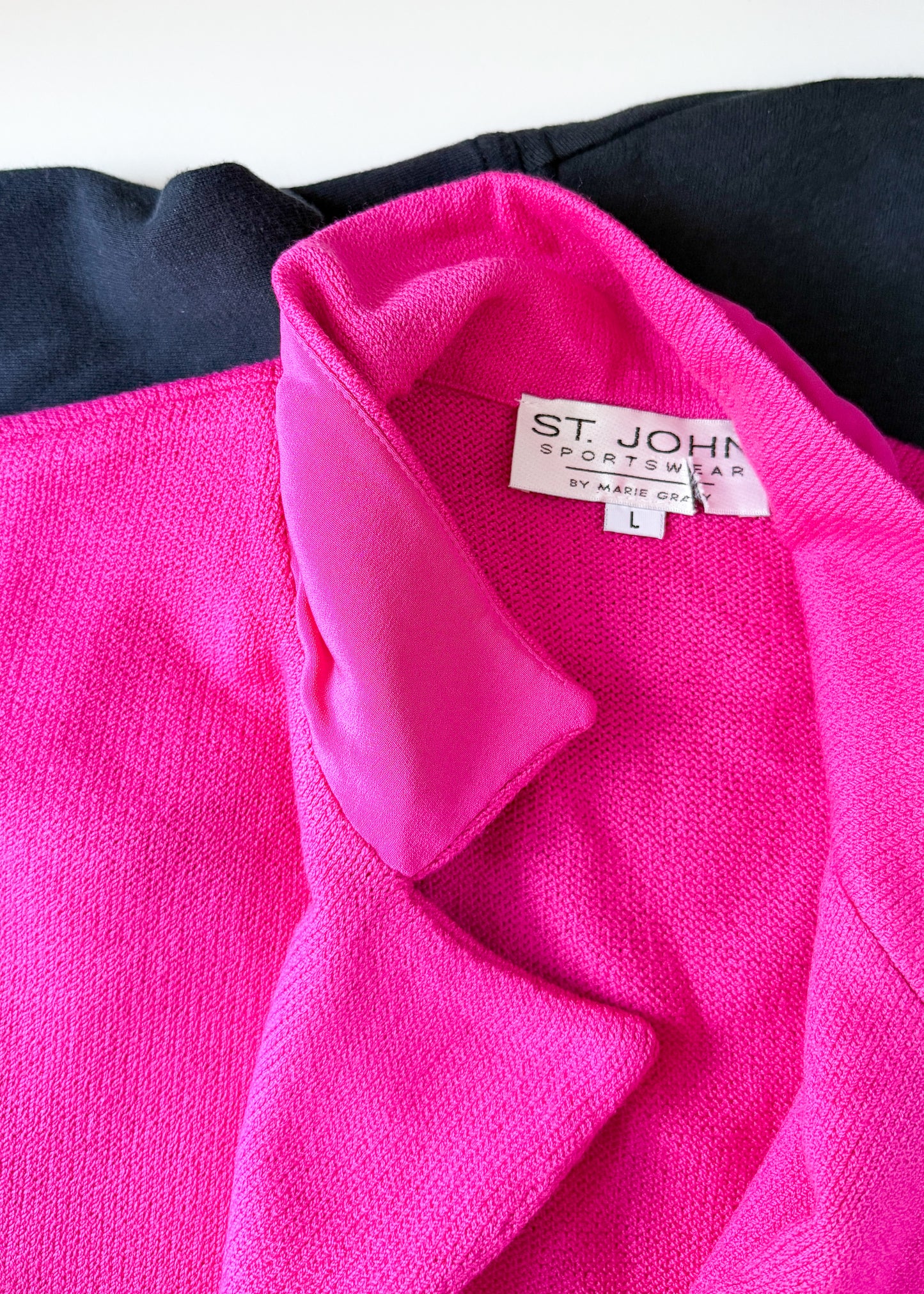 Vintage 90s St. John Pink Gold Button  Knit Vest Top (L)