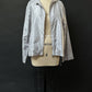 Jil Sander Silver Gray Silk Light Weight Hooded Zipped Jacket (42 or 10)