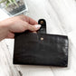 Vintage 2003 Chanel Black Lambskin Leather Bi-Fold Large Wallet