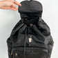 Vintage 90s Wilson’s Leather Black Large Drawstring and Buckle Backpack