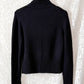 Vintage 00s Ann Taylor Black Italian Merino Wool Mock Neck Sweater (M)