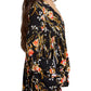 Free People Bella Printed Black Floral Tunic (M)