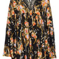 Free People Bella Printed Black Floral Tunic (M)