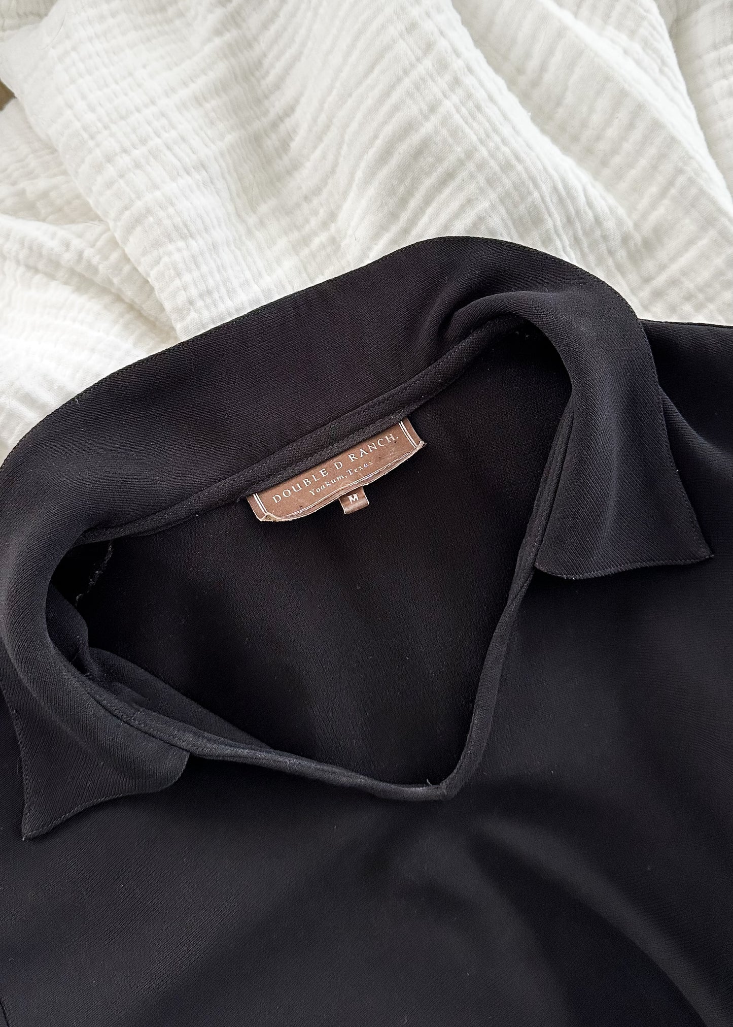 Double D Ranch Black Collared Top (M)