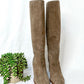 Tory Burch Contraire Suede Leather Stitched 90mm River Rock Boots (6.5)