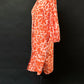 Essentiel Antwerp Salmon Orange / Pink Print Bemerald Cotton Shirt Dress