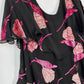 Vintage Russell Trusso Black Silk Embellished Tiered Dress (L/XL)