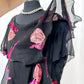 Vintage Russell Trusso Black Silk Embellished Tiered Dress (L/XL)