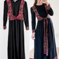Vintage 60s 70s Zanie London Black & Floral Wrap Maxi Dress (vintage EU 36 or 2/4)