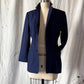 Vintage 90s Ralph Lauren Collection Purple Label Navy Wool Fitted Blazer Jacket