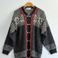 Vintage 90s Sweater Market Copenhagen Fair Isle Nordic Cardigan Sweater (L)