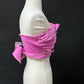 NEW Anthropologie Pink Ruffle Wrap and Tie Tube Top (S)