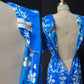 Vintage 70s Liberty House Hawaii Blue Floral Maxi Dress (M)