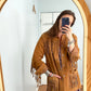 Brown Suede Leather Fringe Western Jacket (M)