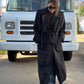 Vintage 80s Forecaster Classic Black Trench Coat with Wool Zip Lining (M)
