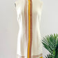 Vintage 1960’s Cream Striped Zipped Front Dress (8)