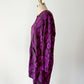 Gudrun Sjoden Purple & Brown Floral Cotton Long Cardigan Jacket (L)