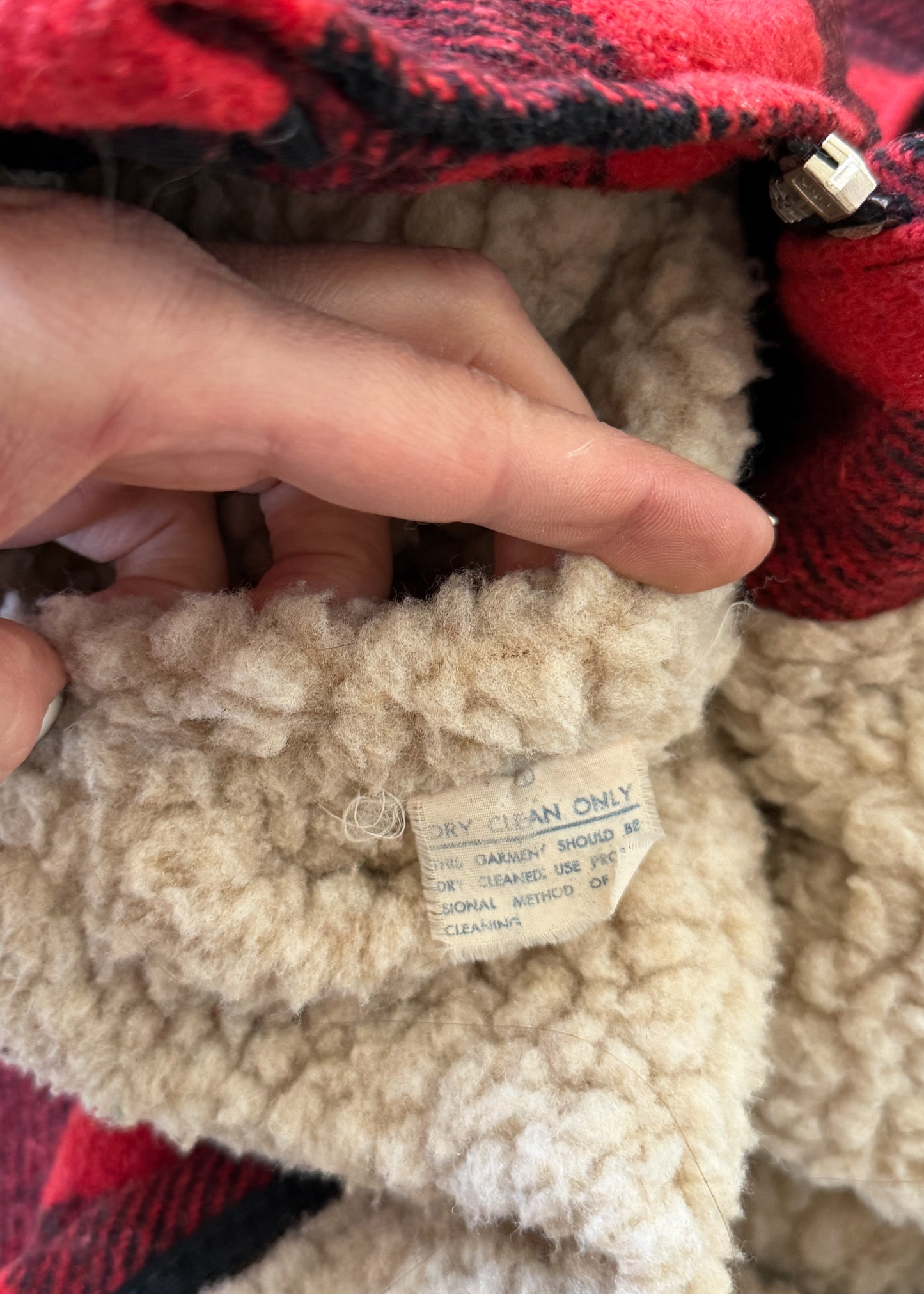 Vintage Marc Richards Classic Buttalo Plaid Sherpa Fleece Lined Insulated Jacket (M)